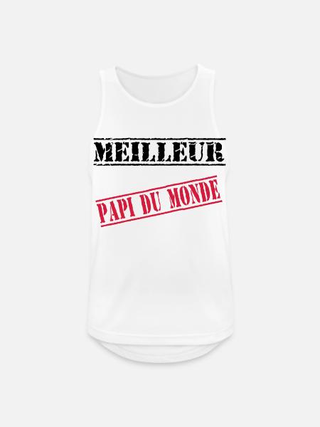Meilleur papi du monde - Débardeur respirant Homme - blanc