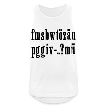 fmsbwtözäu - Männer Tank Top atmungsaktiv - Weiß - Vorne - Nick (188cm)
