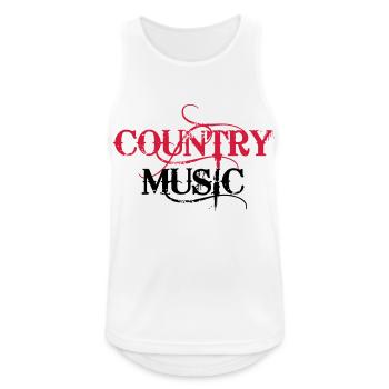 Country Music - Men's Breathable Tank Top - white - Front - Nick (188cm)