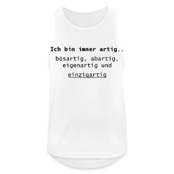 Lustiger cooler Spruch - Männer Tank Top atmungsaktiv - Weiß - Vorne - Nick (188cm)