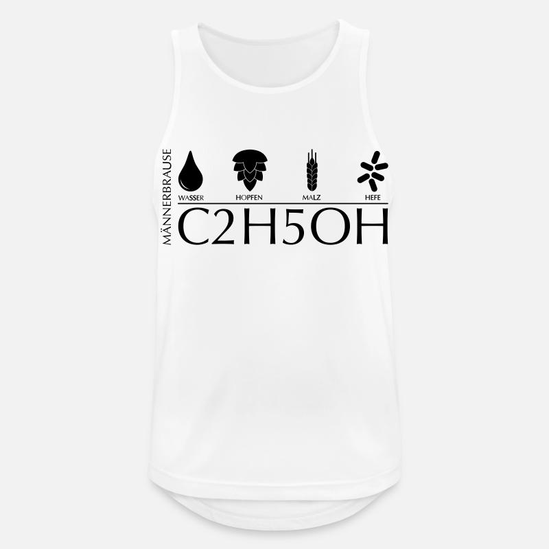 Männerbrause - Männer Tank Top atmungsaktiv - Weiß