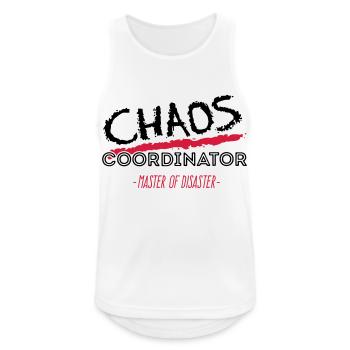 Chaos Coordinator Master of disaster - 2C Farbwech - Männer Tank Top atmungsaktiv - Weiß - Vorne - Nick (188cm)