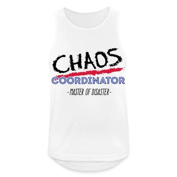 Chaos Coordinator 3C - Männer Tank Top atmungsaktiv - Weiß - Vorne - Nick (188cm)