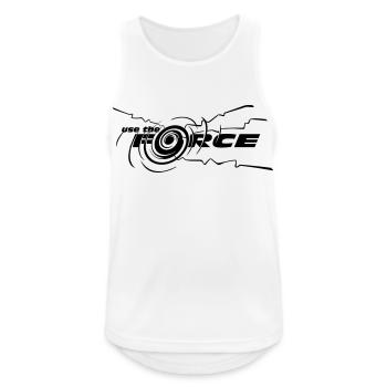 use_the_force - Männer Tank Top atmungsaktiv - Weiß - Vorne - Nick (188cm)