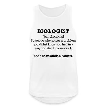 Biologist - wizard - Men's Breathable Tank Top - white - Front - Nick (188cm)