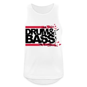 Drum 'n' Bass shattered - Männer Tank Top atmungsaktiv - Weiß - Vorne - Nick (188cm)