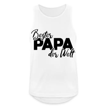 bester papa der welt - Männer Tank Top atmungsaktiv - Weiß - Vorne - Nick (188cm)