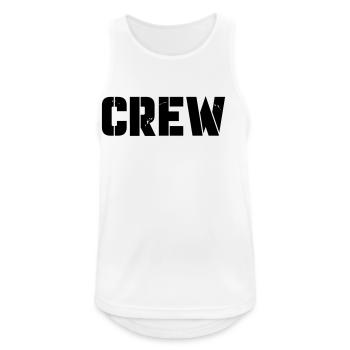 Crew - Männer Tank Top atmungsaktiv - Weiß - Vorne - Nick (188cm)