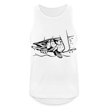 Pike Catch & Release - Men's Breathable Tank Top - white - Front - Nick (188cm)
