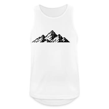 Mountains icon - Men's Breathable Tank Top - white - Front - Nick (188cm)