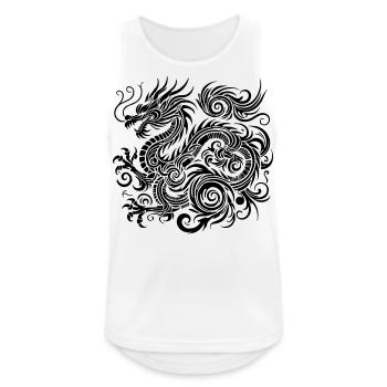 Dragon Chine - Débardeur respirant Homme - blanc - Devant - Nick (188cm)
