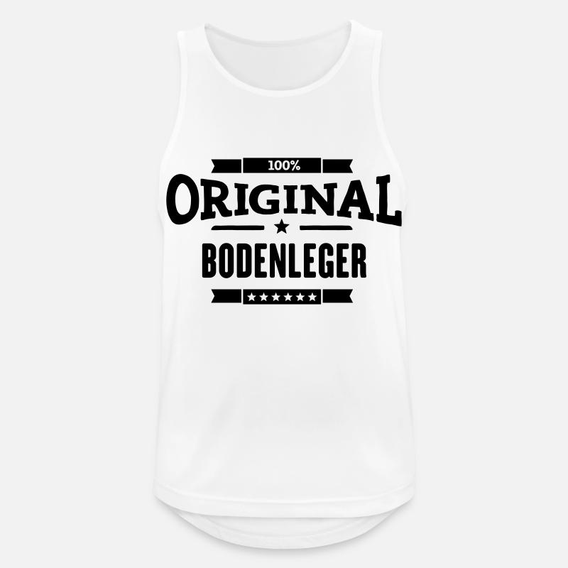 Original Bodenleger - Männer Tank Top atmungsaktiv - Weiß