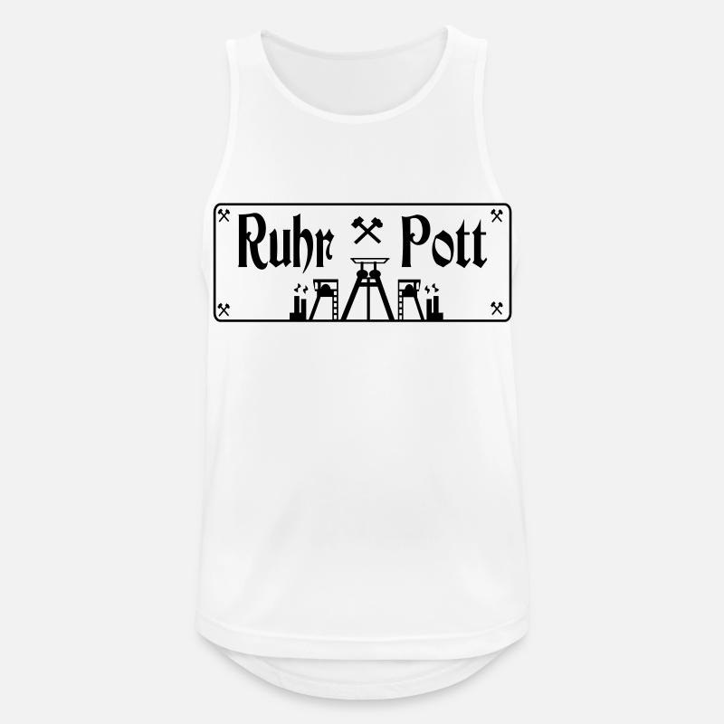 Ruhrpott - Männer Tank Top atmungsaktiv - Weiß
