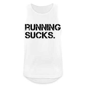 Running Sucks - Männer Tank Top atmungsaktiv - Weiß - Vorne - Nick (188cm)