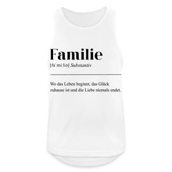 Familie lustiger Dudeneintrag - Männer Tank Top atmungsaktiv - Weiß - Vorne - Nick (188cm)