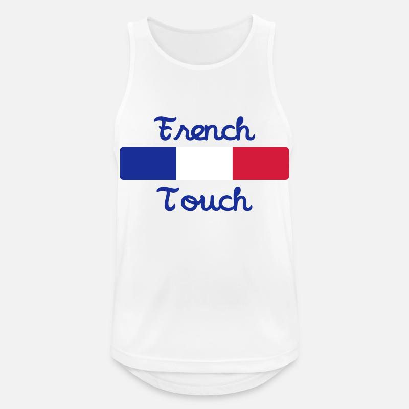 French Touch / Frankreich - Männer Tank Top atmungsaktiv - Weiß