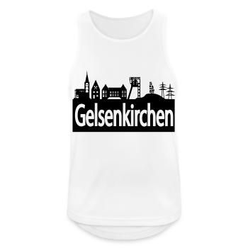 Skyline Gelsenkirchen - Débardeur respirant Homme - blanc - Devant - Nick (188cm)