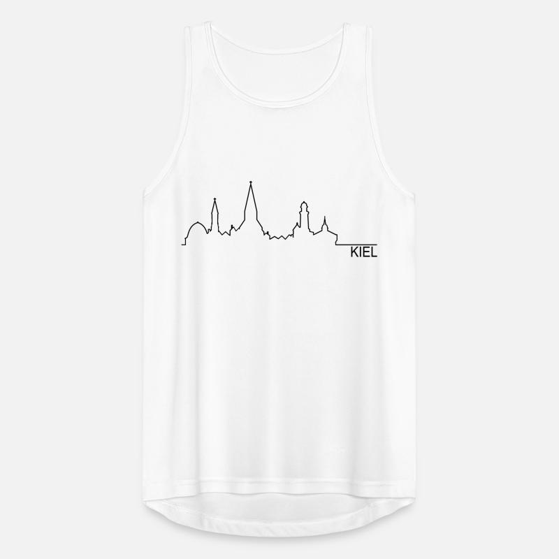Skyline Kiel Silhouette Name Männer Tank Top atmungsaktiv