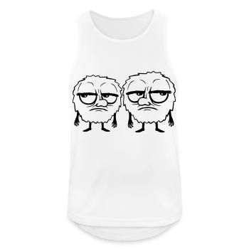 Team 2 Monster genervt - Männer Tank Top atmungsaktiv - Weiß - Vorne - Nick (188cm)