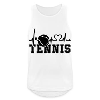 tennis beat love logo - Männer Tank Top atmungsaktiv - Weiß - Vorne - Nick (188cm)