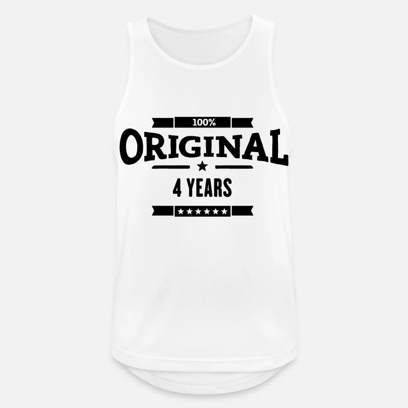 Original 4 Years - Männer Tank Top atmungsaktiv - Weiß