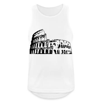 Rom - Kolosseum - Männer Tank Top atmungsaktiv - Weiß - Vorne - Nick (188cm)