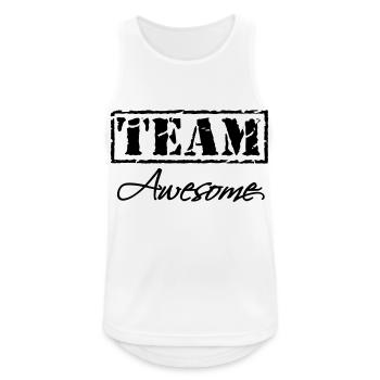 Team Awesome - Men's Breathable Tank Top - white - Front - Nick (188cm)