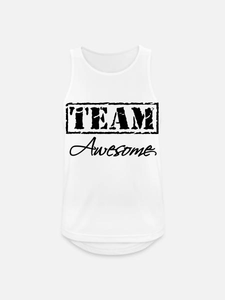 Team Awesome - Männer Tank Top atmungsaktiv - Weiß
