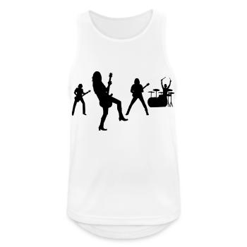 Rock Band - Männer Tank Top atmungsaktiv - Weiß - Vorne - Nick (188cm)