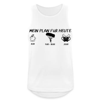 MEIN PLAN FÜR HEUTE gleitschirm fliegen - Männer Tank Top atmungsaktiv - Weiß - Vorne - Nick (188cm)