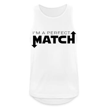 A perfect Match - Men's Breathable Tank Top - white - Front - Nick (188cm)