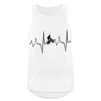 Mountain bike heartbeat - Men's Breathable Tank Top - white - Front - Nick (188cm)