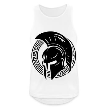 Casque Spartan Gladiator Sparta - Débardeur respirant Homme - blanc - Devant - Nick (188cm)