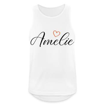 Amelie Name - Männer Tank Top atmungsaktiv - Weiß - Vorne - Nick (188cm)