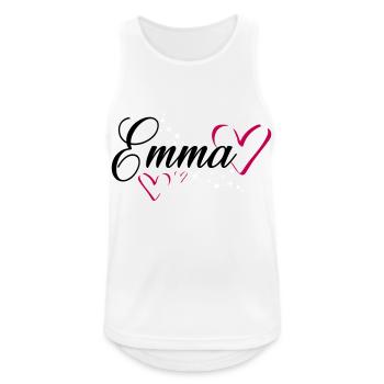 Emma Name Vorname - Männer Tank Top atmungsaktiv - Weiß - Vorne - Nick (188cm)