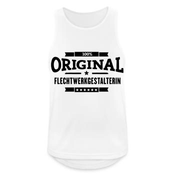 Flechtwerkgestalterin - Männer Tank Top atmungsaktiv - Weiß - Vorne - Nick (188cm)