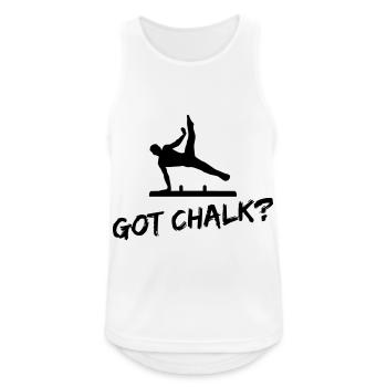 Got Chalk Turnen Männer, Gymnastics - Männer Tank Top atmungsaktiv - Weiß - Vorne - Nick (188cm)