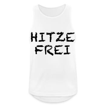 Hitzefrei, Sommer, Sonne, Urlaub, Ferien, frei, - Männer Tank Top atmungsaktiv - Weiß - Vorne - Nick (188cm)