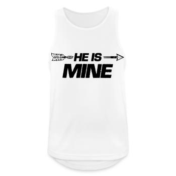 he is mine - Men's Breathable Tank Top - white - Front - Nick (188cm)