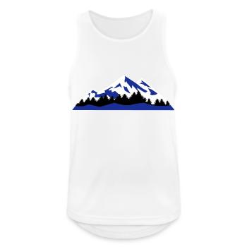 Berge, Winter, Landschaft - Männer Tank Top atmungsaktiv - Weiß - Vorne - Nick (188cm)