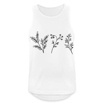 Flowers - Wildblumen für alle! - Männer Tank Top atmungsaktiv - Weiß - Vorne - Nick (188cm)