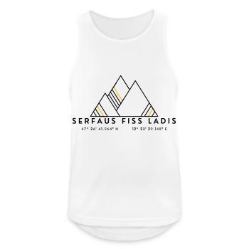 Minimalistisches Serfaus Fiss Ladis-Logo - Männer Tank Top atmungsaktiv - Weiß - Vorne - Nick (188cm)