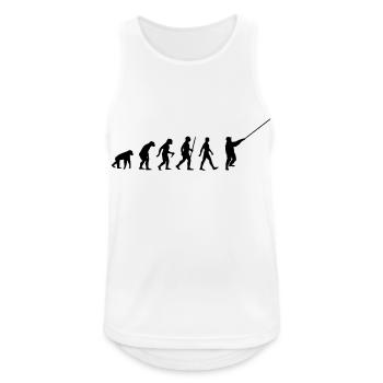 Evolution Angeln Angler Angel Angelrute Fischer - Männer Tank Top atmungsaktiv - Weiß - Vorne - Nick (188cm)