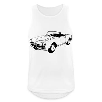 Oldtimer Cabrio (1 Col.) - Männer Tank Top atmungsaktiv - Weiß - Vorne - Nick (188cm)