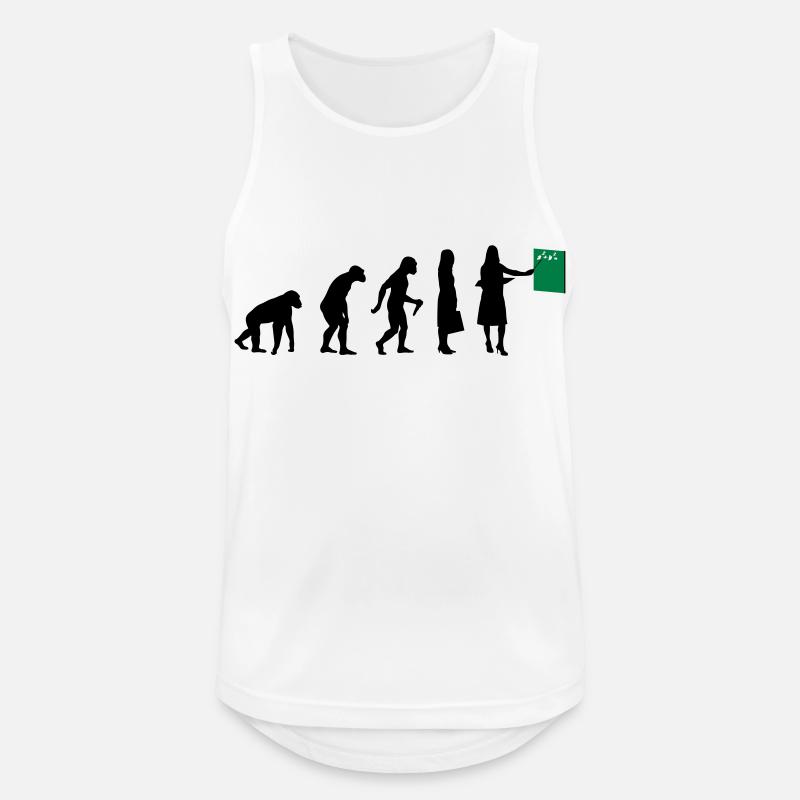 Lehrer Evolution - Männer Tank Top atmungsaktiv - Weiß