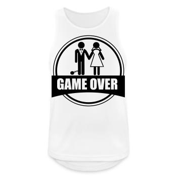 Game over - Stag do - Hen party - Funny - Männer Tank Top atmungsaktiv - Weiß - Vorne - Nick (188cm)