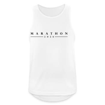 Marathon 2026 lettering - Men's Breathable Tank Top - white - Front - Nick (188cm)