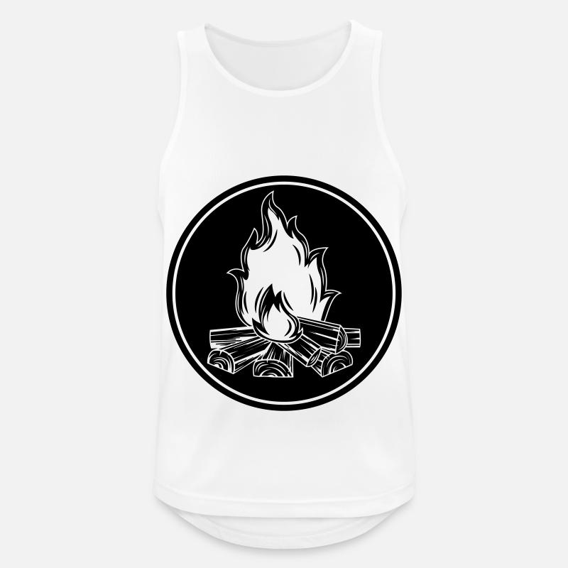 campfire flame symbol fire - Men's Breathable Tank Top - white