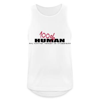 100% human and other - Men's Breathable Tank Top - white - Front - Nick (188cm)