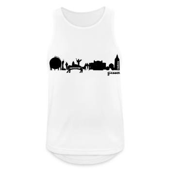 Gießen Skyline - Männer Tank Top atmungsaktiv - Weiß - Vorne - Nick (188cm)